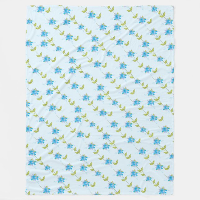 Powder Blue Fleece Blanket (Front)