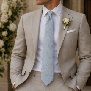 Powder Blue French Riviera Heritage Jacquard Tie
