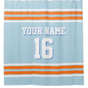 Powder Blue Pumpkin Orange Stripes Sports Jersey