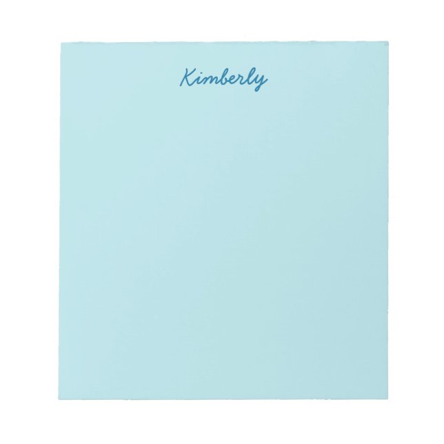 Powder Blue Solid Colour Notepad (Front)