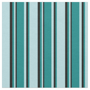 Powder Blue, Teal, and Black Coloured Pattern Fabric