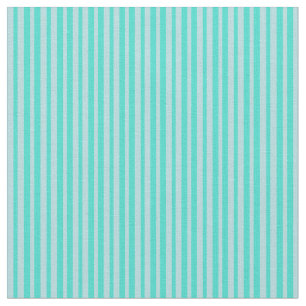 Powder Blue & Turquoise Coloured Stripes Fabric