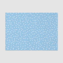 Powder Blue & White Confetti Snow Dots