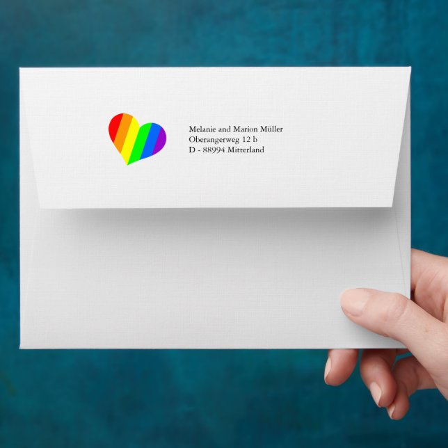 Powder colours Rainbow Envelope (Hand)