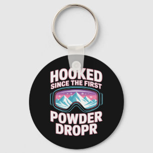 Powder Day For Men And Women. Funny Skiing _11 Keychain