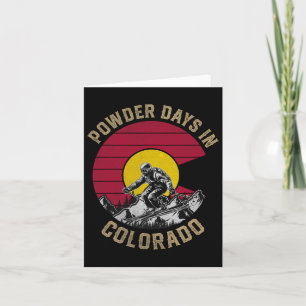 Powder Days In Colorado Flag Skiing Snowboarding S Card