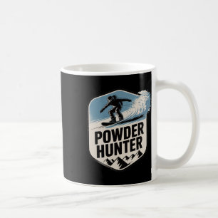 Powder Hunter Ski Snowboard Mountain Adventure Win Coffee Mug