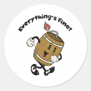 Powder Keg Classic Round Sticker