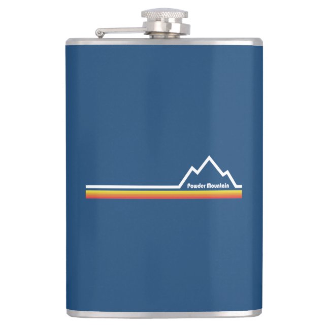 Powder Mountain Hip Flask (Front)