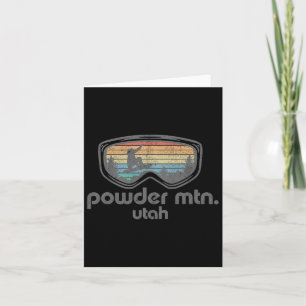 Powder Mountain Utah Snowboard Retro Snowboarding  Card