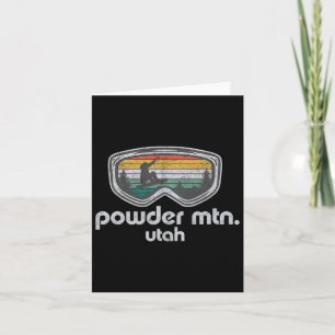 Powder Mountain Utah Snowboard Retro Snowboarding  Card