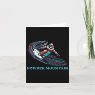Powder Mountain Utah Snowboarding Card