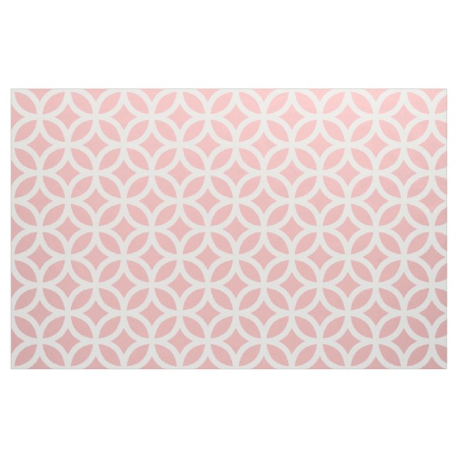 Powder Pink Geometric Pattern Fabric (Yard)