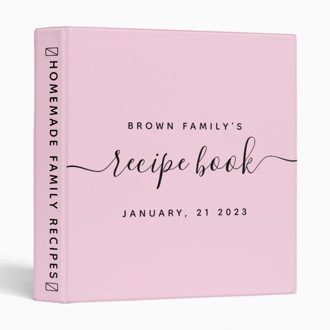 Powder Pink Measurement Conversion Simple Cooking Binder (Front/Spine)