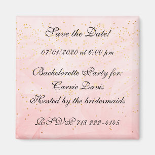 Powder Pink Save the Date Magnet