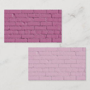 Powder Pinkish-Purple Brick Wall  Business Card
