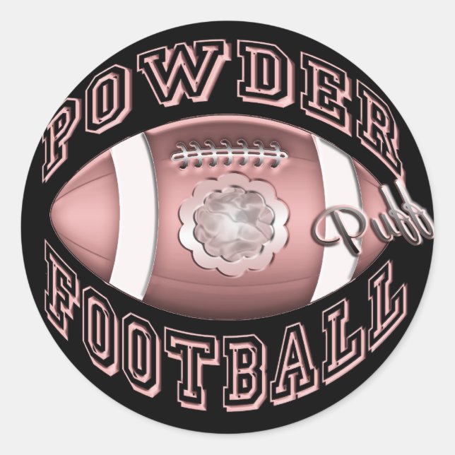 Powder Puff Football Classic Round Sticker (Front)