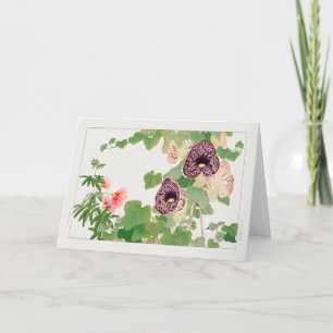 Powder puff tree, Calico flower by Tanigami Konan Card