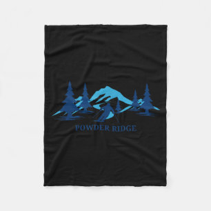 Powder ridge minnesota ski resort skiing skier fleece blanket