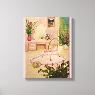 Powder Room Stretched Canvas Print