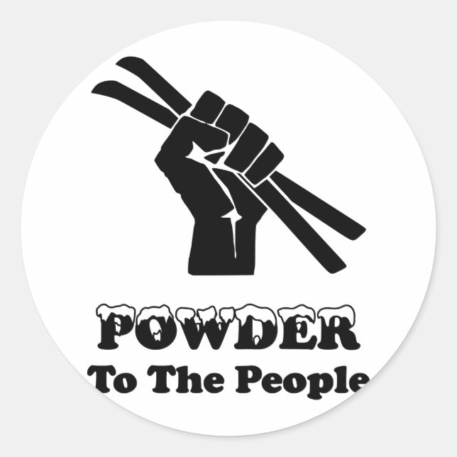 Powder To The People Classic Round Sticker (Front)