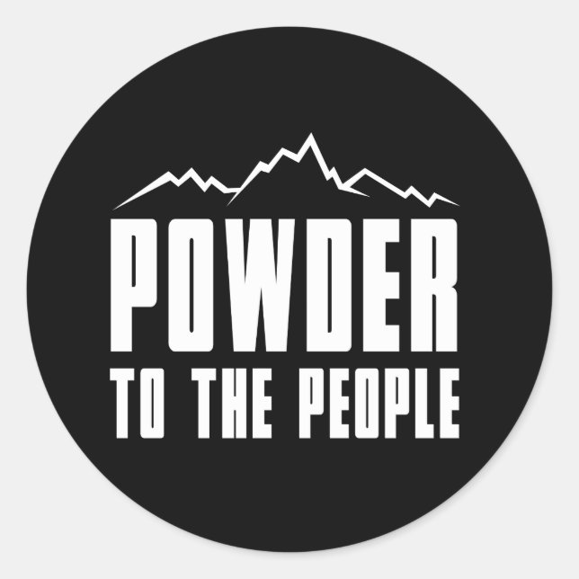 Powder to the People Classic Round Sticker (Front)