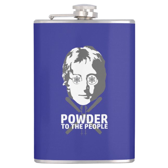 Powder To The People Hip Flask (Front)