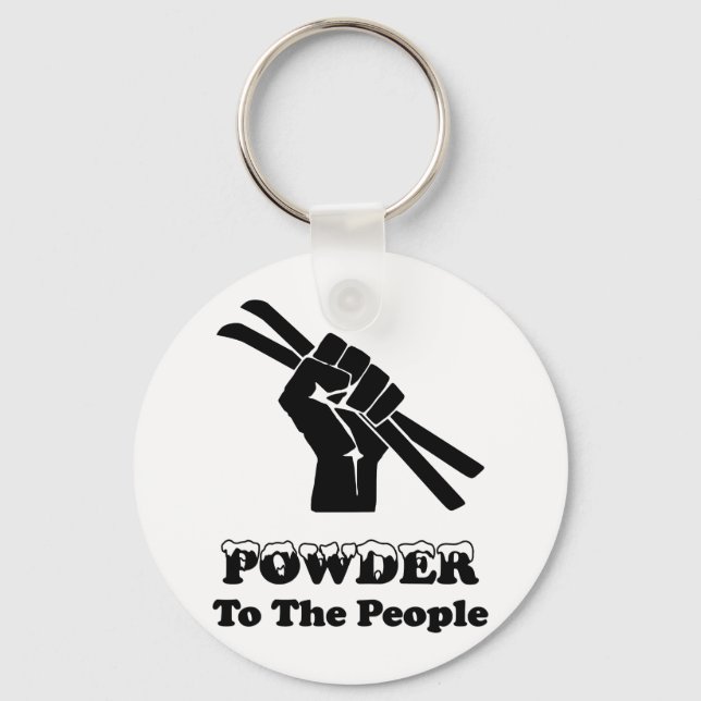 Powder To The People Keychain (Front)