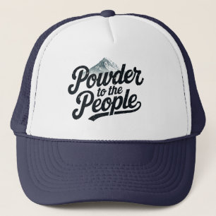 "Powder to the People" Retro Snowboard & Ski Trucker Hat