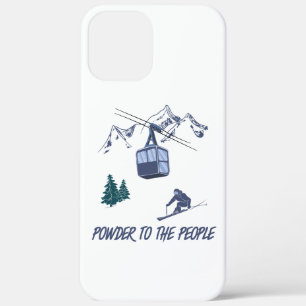 Powder to The People Ski Resort iPhone 12 Pro Max Case