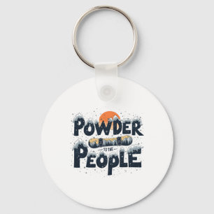 Powder To The People – Snowboarding Tee Keychain