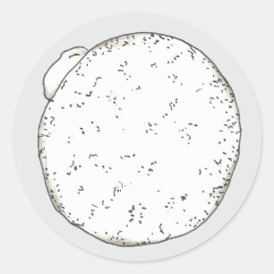 Powdered Cream-Filled Doughnut Doughnut Breakfast Classic Round Sticker