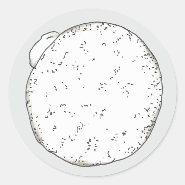 Powdered Cream-Filled Doughnut Doughnut Breakfast Classic Round Sticker (Front)