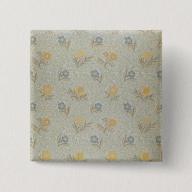 'Powdered' design (textile) 2 Inch Square Button (Front)