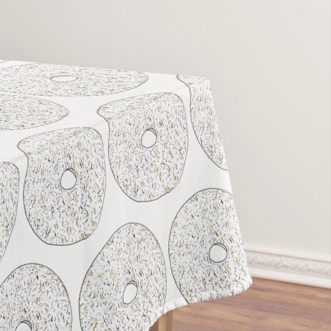 Powdered Sugar Doughnut Doughnut Food Breakfast Tablecloth (In Situ)