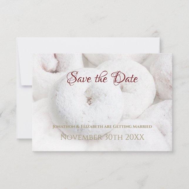 Powdered Sugar Doughnut Wedding (Front)