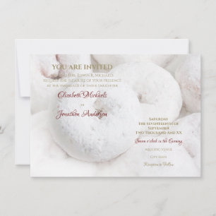 Powdered Sugar Doughnut Wedding Invitation