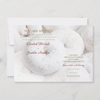 Powdered Sugar Doughnut Wedding Invitation
