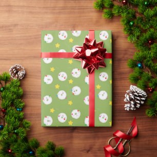 Powdered Sugar Doughnuts Christmas Wrapping Paper