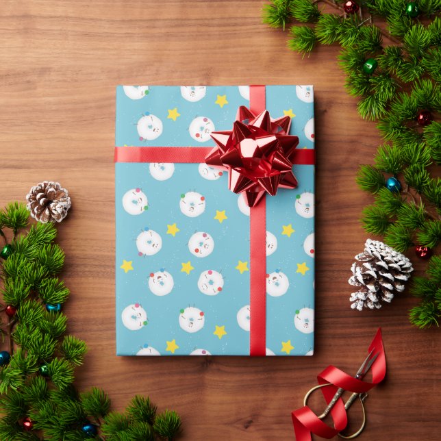 Powdered Sugar Doughnuts Christmas Wrapping Paper (Holiday Gift)