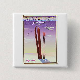 Powderhorn Colorado travel poster 2 Inch Square Button