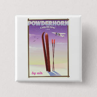 Powderhorn Colorado travel poster 2 Inch Square Button