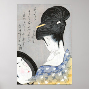 Powdering the Neck Kitagawa Utamaro Poster