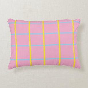 PowderPink Blue Silver Pillowcases Accent Pillow