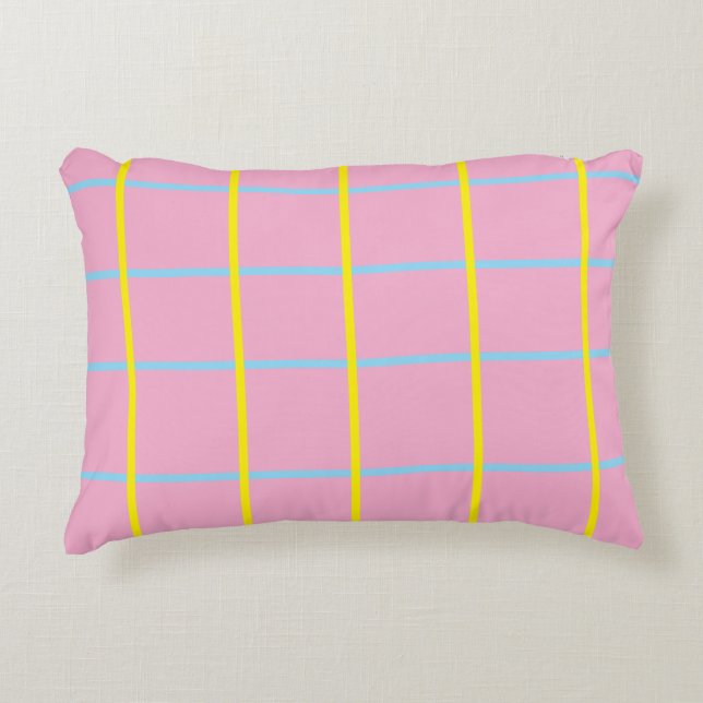 PowderPink  Blue Silver  Pillowcases Accent Pillow (Front)