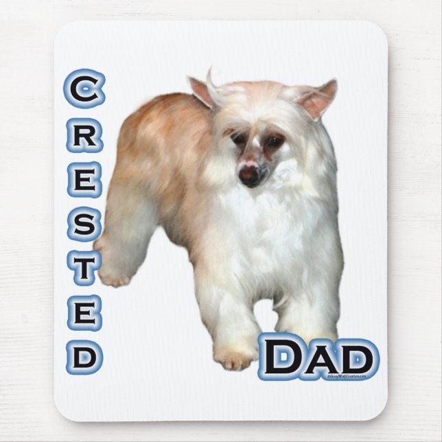 Powderpuff Crested Dad 4 Mouse Pad (Front)