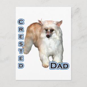Powderpuff Crested Dad 4 Postcard
