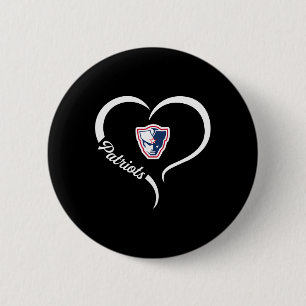 Powdersville Patriots Logo Half Heart Slogan Hs  2 Inch Round Button