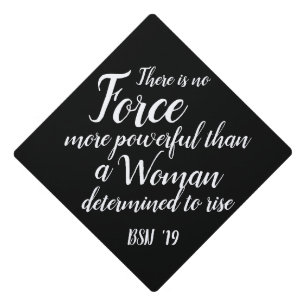 Poweful Woman Custom Class Year Graduation Cap Topper