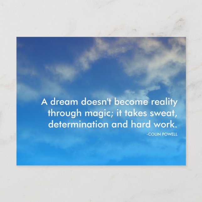 powell success quote postcard (Front)